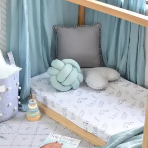 WILD FERN FITTED COT SHEET