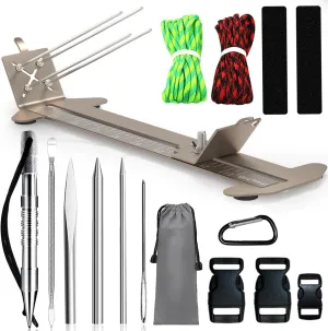WILDAIR Paracord Bracelet Jig Kit with Knotters Tool Marlin Spike Paracord FID Set Lacing Needles/Fids for Paracord Work Paracord Tool Kit Adjustable Length 4" to 13" Paracord Jig Bracelet Maker