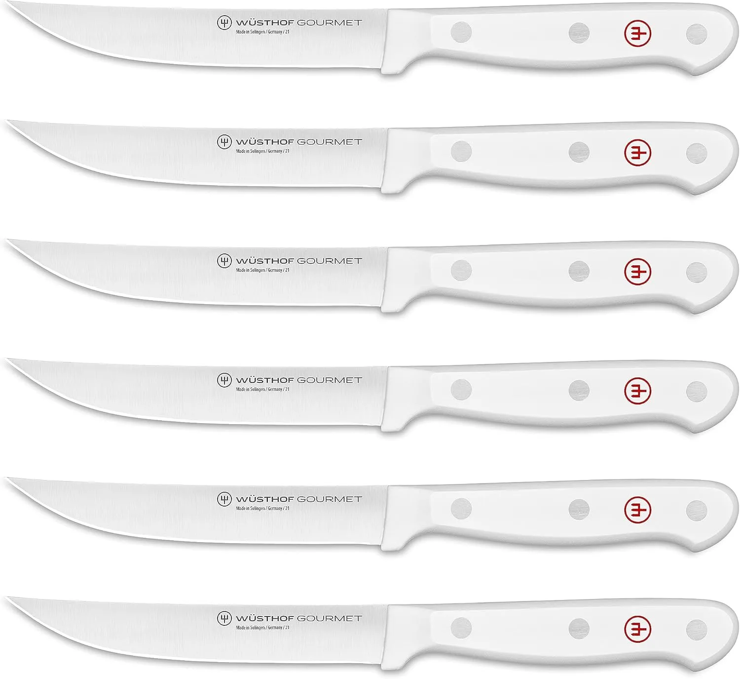 WÜSTHOF Gourmet White 6-Piece Steak Knife Set