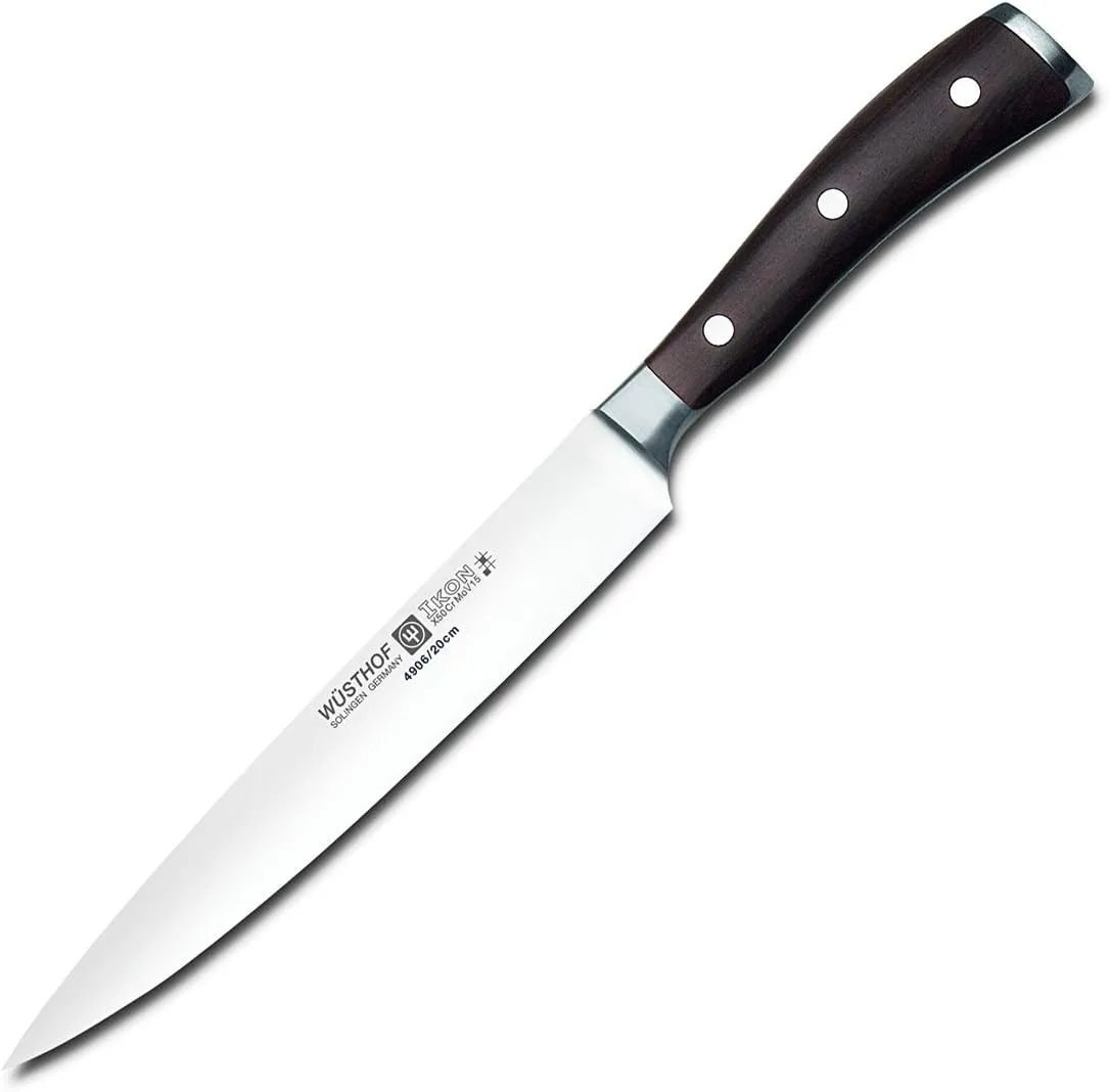 Wusthof Ikon 8-Inch Carving Knife with Blackwood Handle