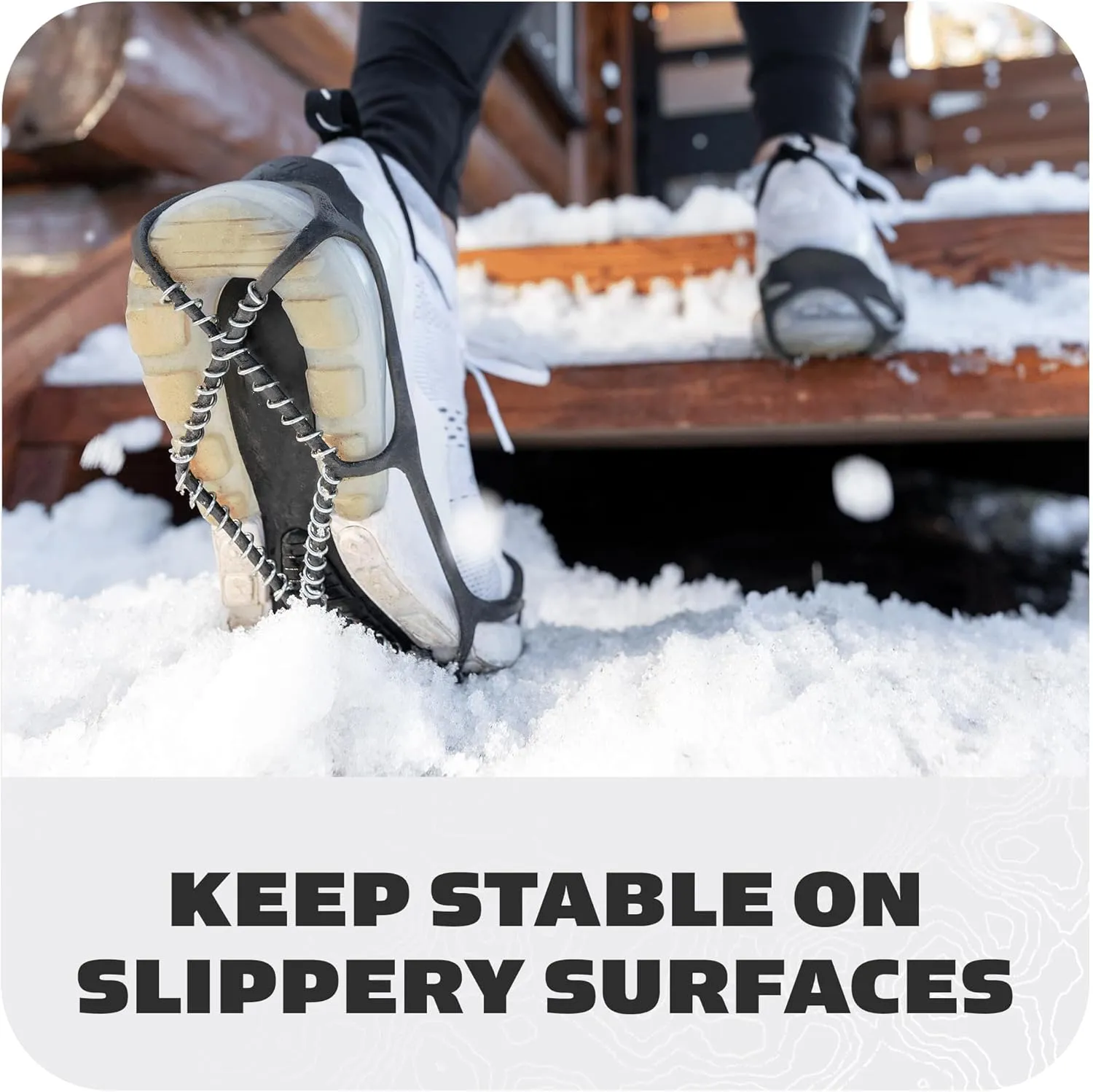 Yaktrax Walk Plus Traction Cleats for Ice and Snow, 360° Steel Coil Grip for All-Direction Traction, Flexible Cold-Resistant Upper, Easy On/Off with Heel Tab, Includes Carry Bag & Carabiner