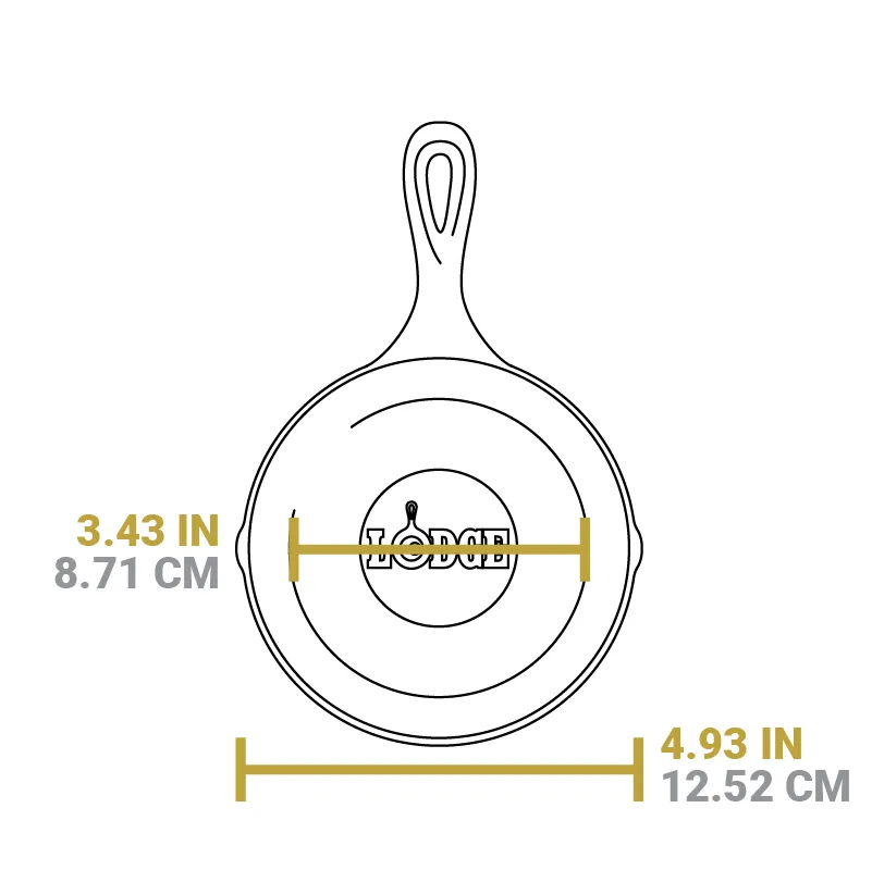 Yellowstone™ 5 Inch Seasoned Cast Iron “Power Y” Mini Skillet