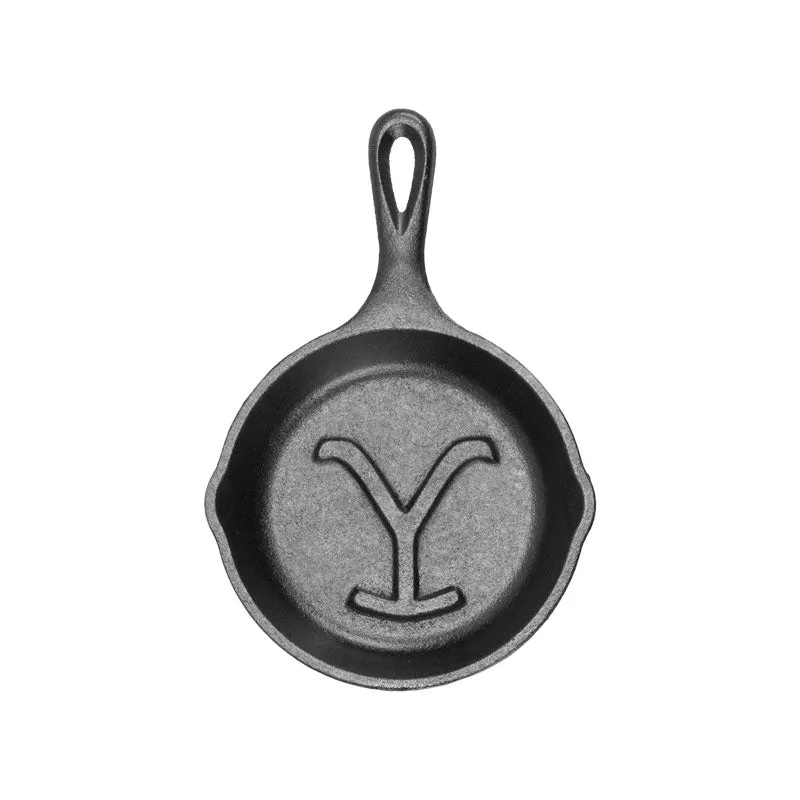 Yellowstone™ 5 Inch Seasoned Cast Iron “Power Y” Mini Skillet