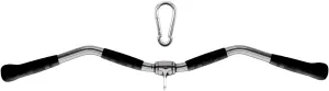 Yes4All Wide Grip Curl LAT Pull Down Bar Attachments Rubber Handgrips/Curl Bar/Press Down for Cable Pulley System Machine
