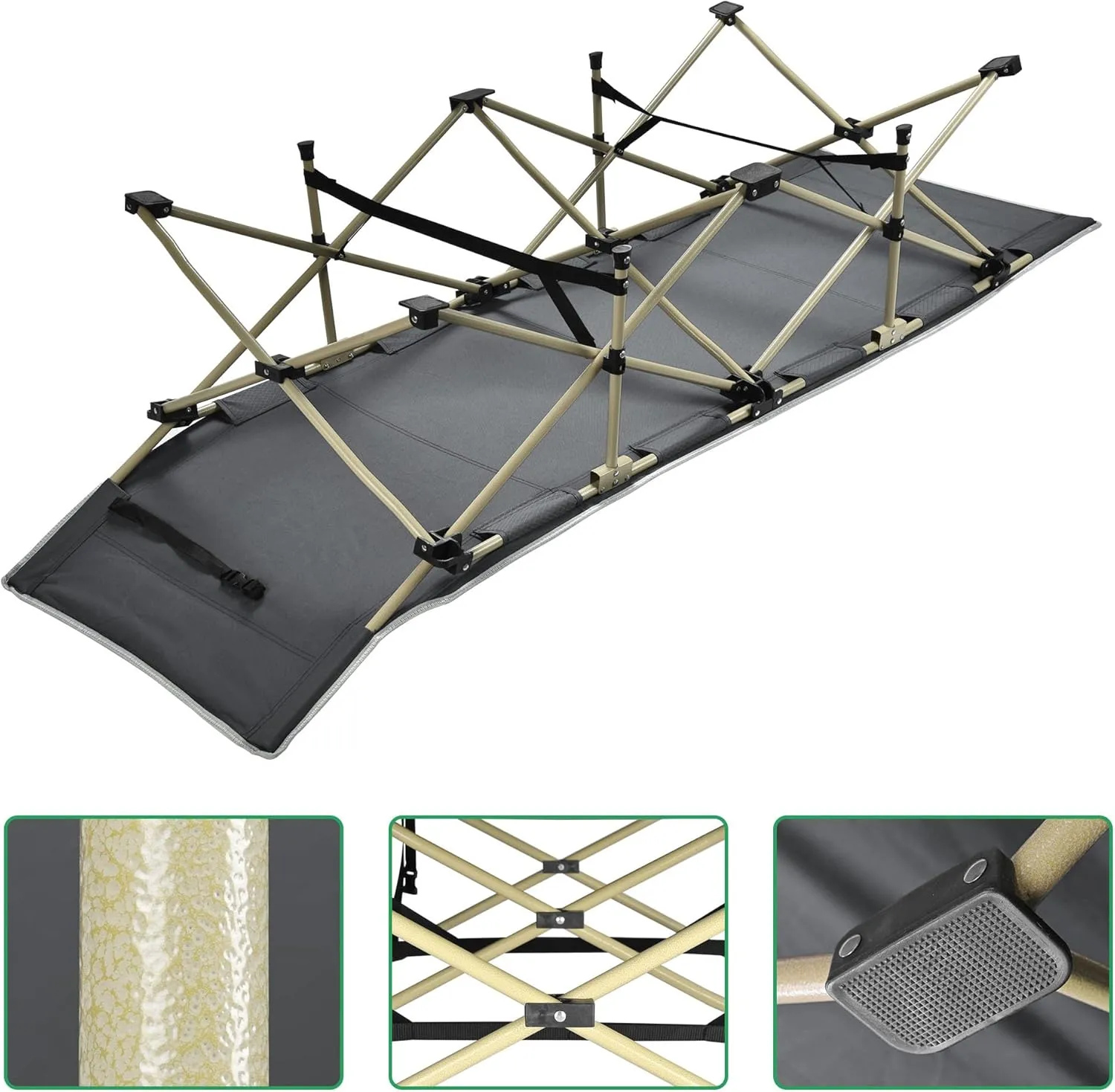 Yescom Folding Cot Collapsible Camping Bed with Carrying Bag Travel Outdoor Yard 2 Pack