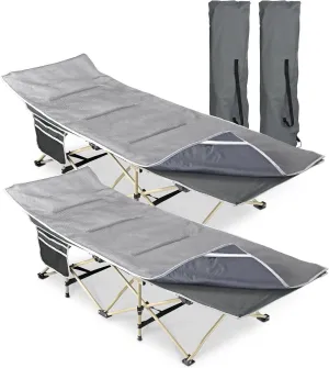 Yescom Folding Cot Collapsible Camping Bed with Carrying Bag Travel Outdoor Yard 2 Pack