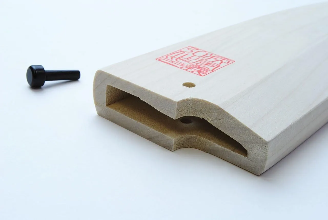 Yoshihiro Natural Magnolia Wooden Saya Cover for Deba (5.3 inch (135mm))