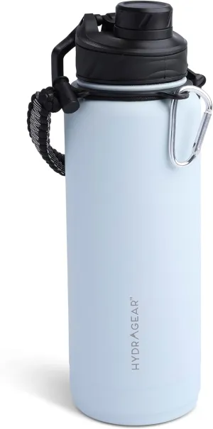 Zenith Chugger Stainless Steel Bottle with Carabiner, Compass, Signal Whistle, and Fire Starter - 40 Oz - Harbor Powder Coat