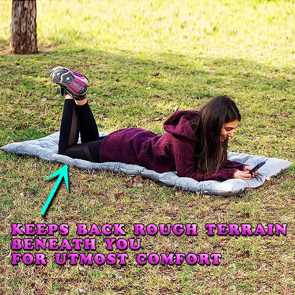 Zento Camping Cot Mattress Foam Pad for Adults – Thick Soft Ultra Comfort Sleeping Pad for Traveling Hiking Outdoor or Indoor Use – Lightweight Easy to Carry Foldable Waterproof Adult Cot Mattress