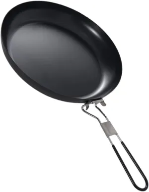 Zerodeko Non Stick Folding Skillet Lightweight Outdoor Camping Fry Pan Bbq Grill Cookware for Steaks Eggs and More for Hiking Picnics and Backpacking