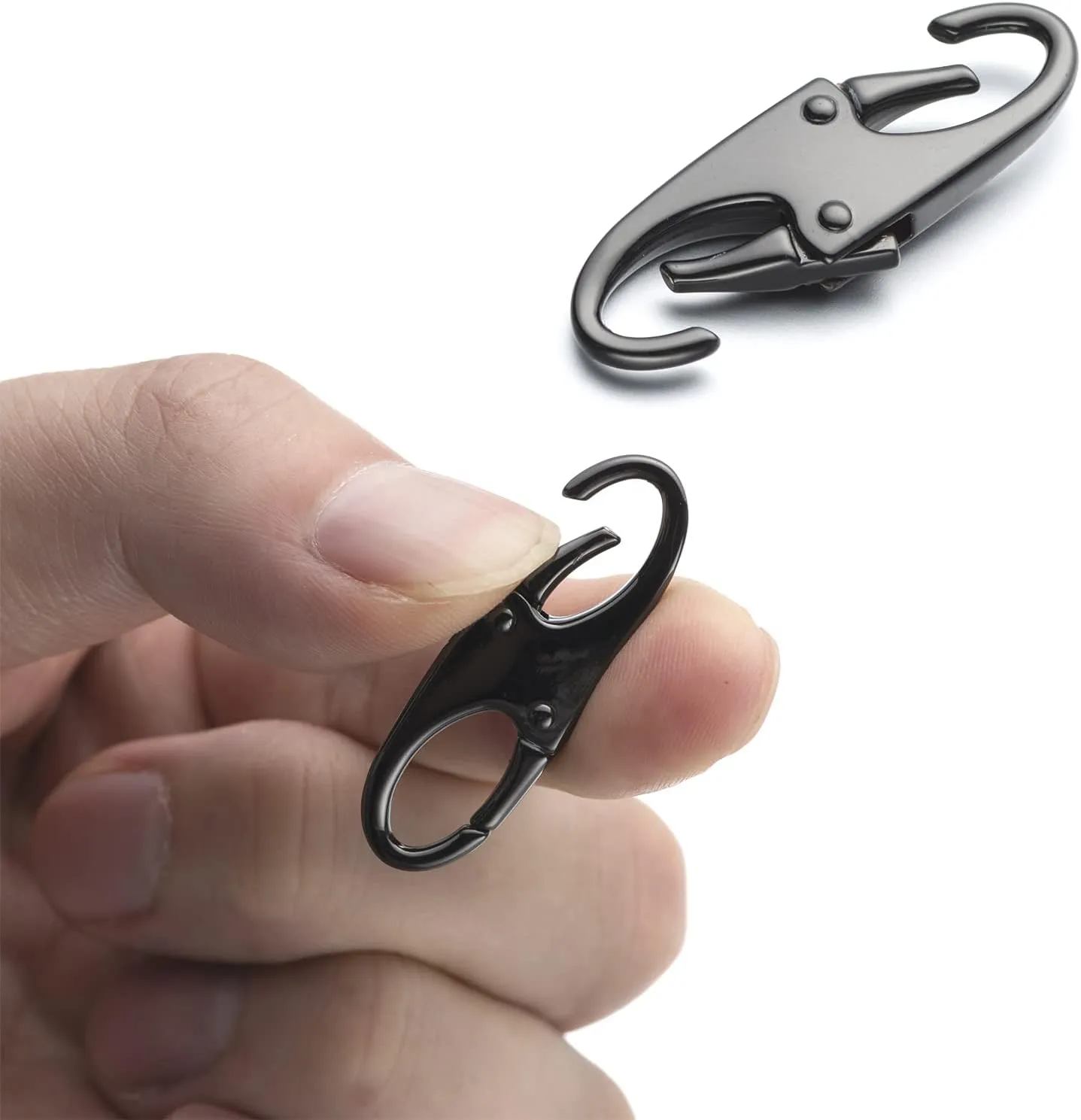 Zpsolution Double Small Carabiner Clips - Theft Deterrent - Holding Zipper Closed - Zipper Pull Replacement