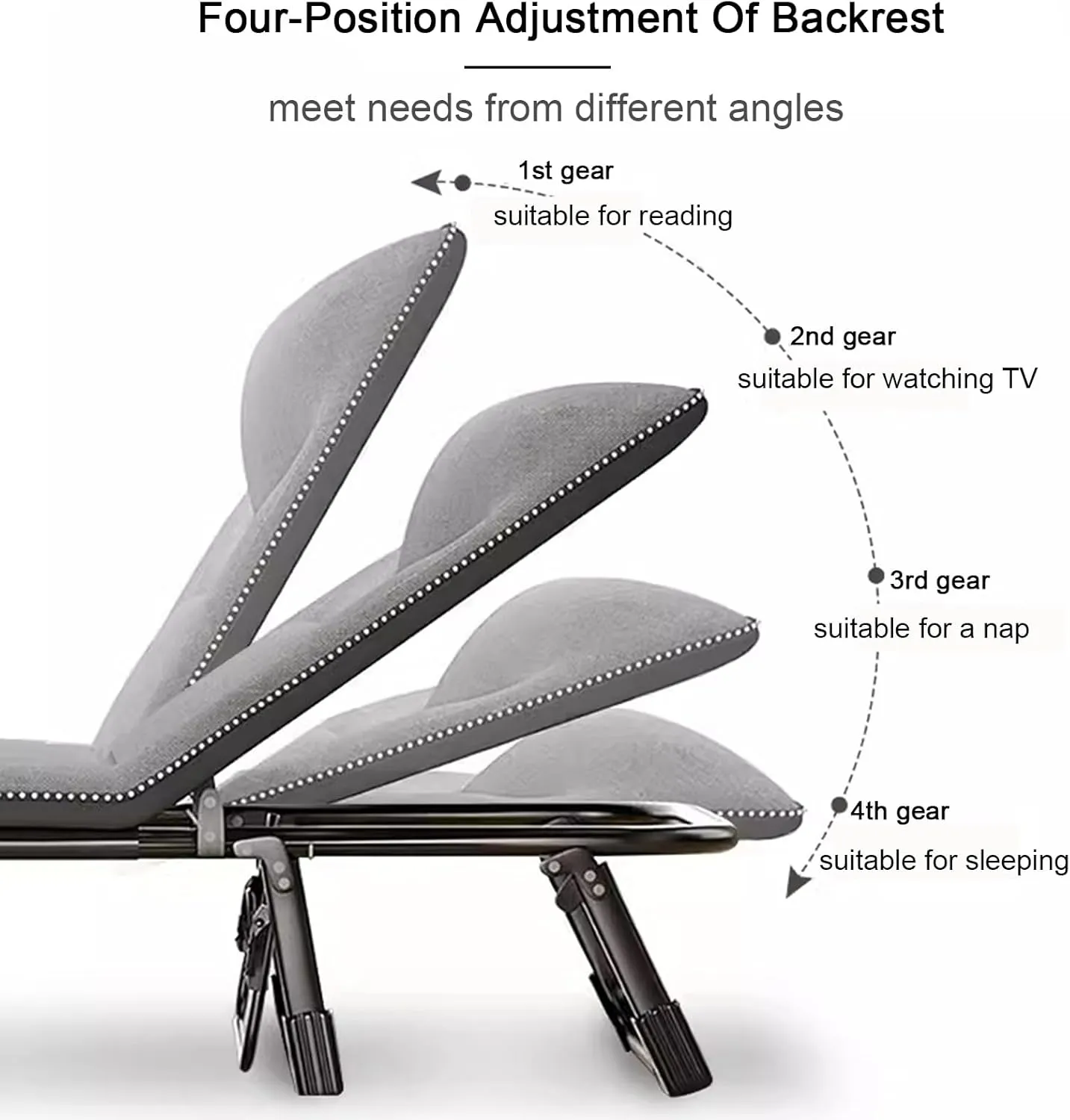 ZTGL C,170x56cm, Oversized Patio Recliner Chair, Folding Camping Chairs, Folding Camping Cot, Folding Lounge Chair, Portable Outdoor Chaise, Portable Folding Cot